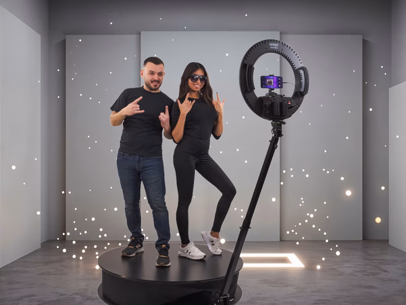 Photo Magic Events 360 Photo Booth Rental Setup