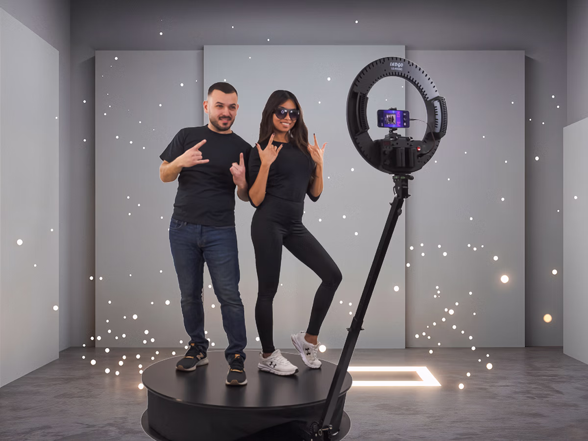 Photo Magic Events 360 Photo Booth Rental Setup