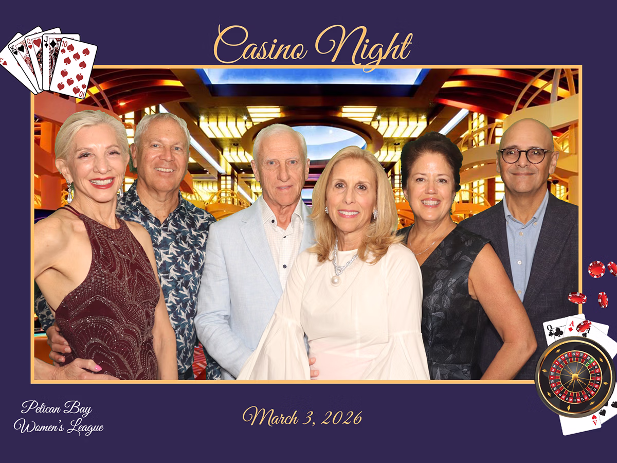 Casino Night at Pelican Bay with the Pelican Bay Women's League Country Club Photo Booth Rental