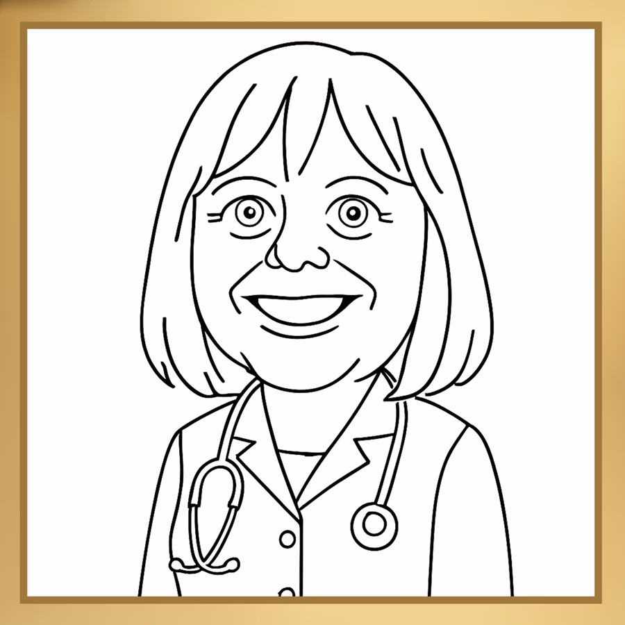 Example of the final, digital personal portrait from the Draw Me Magic Photo Booth