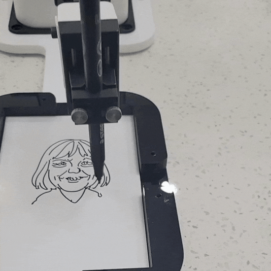 Draw Me Magic Bot in progress drawing a personal portrait