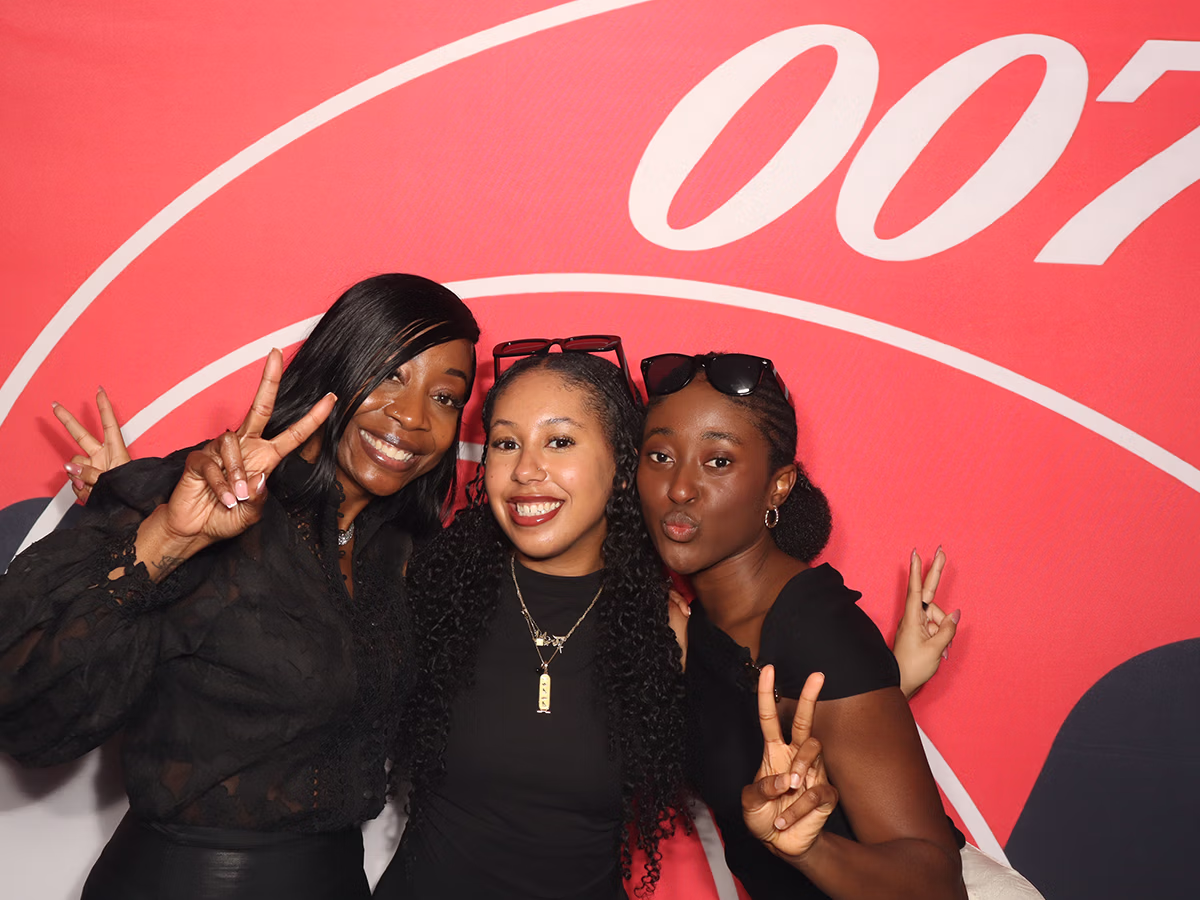 Group of girls at the CSP Retreat 2026 Corporate Event in a corporate event photo booth rental by Photo Magic Events
