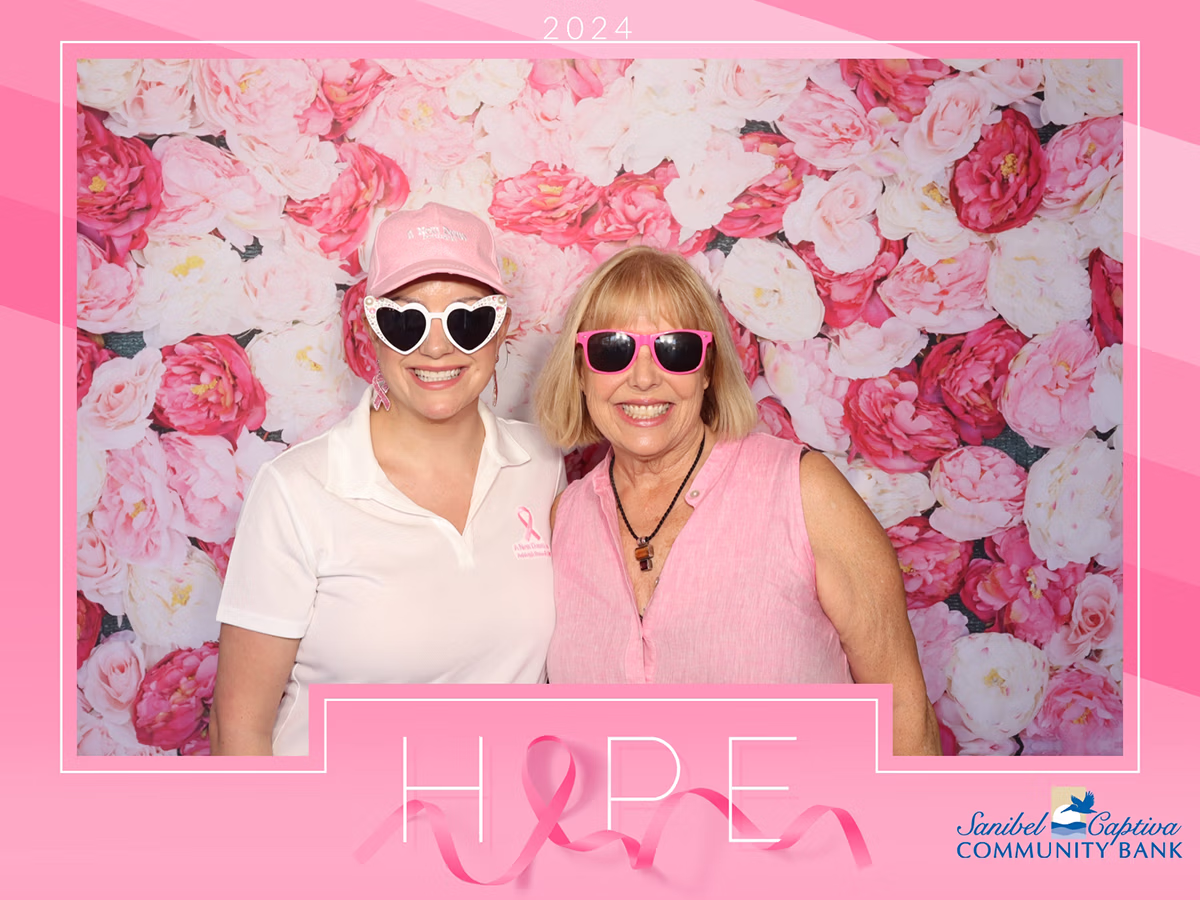 Let's Pink Out Hope Event and Deb Newman using a photo booth rental